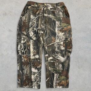 Vintage Real Tree Camo Cargo Pants Next Camouflage Hunting Size 32” x 26”